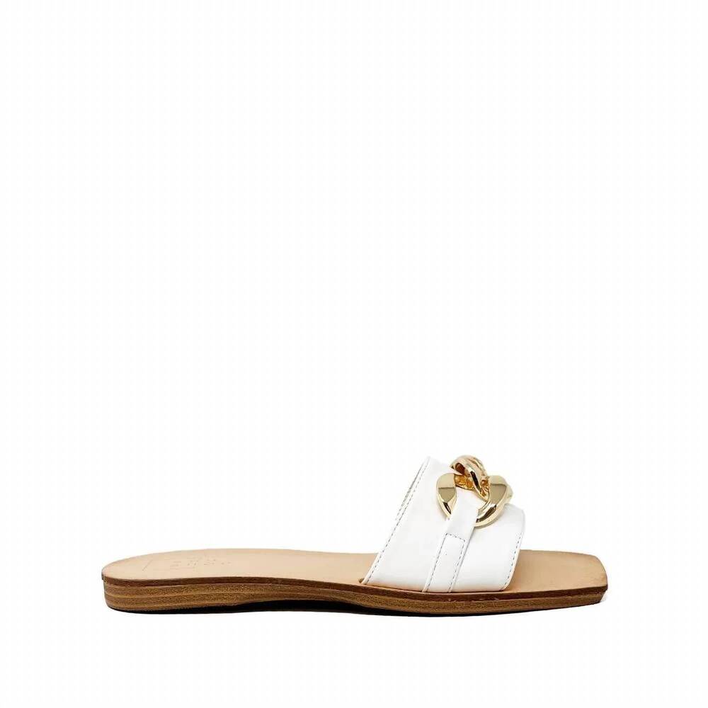 NEW SHU SHOP women's dilia sandals in beige & white